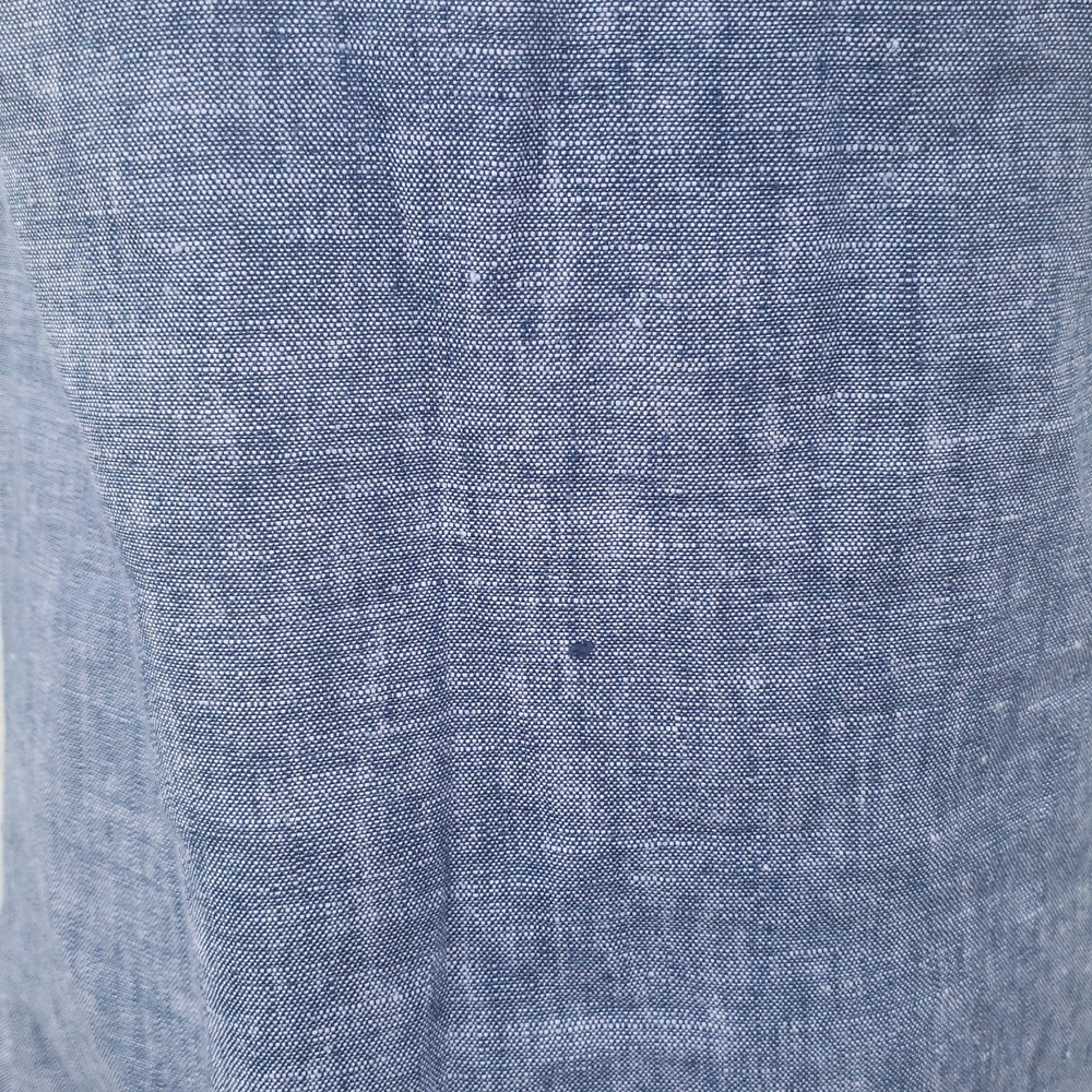 Garnet Hill 100% Linen Classic Full Button Front Shirtdress Size 2 Coastal Blue - Picture 7 of 16